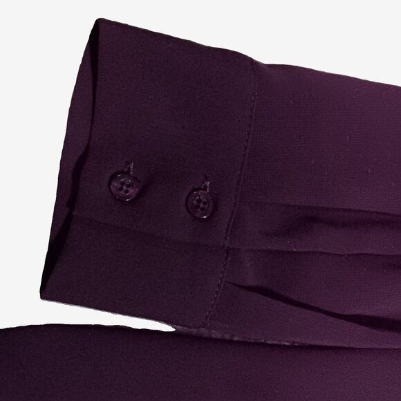 Calvin Klein Women's Burgundy Button Down Shirt - Picture 8 of 9